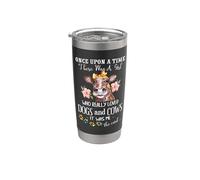 Once Upon A Time There Was A Girl Who Loved Dogs and Vaches Gobelet isotherme en acier inoxydable double paroi