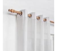 ondeco Tringle à rideaux en bois 28 mm 1-rail Garniture complète de tringle à rideau en hêtre 160 cm