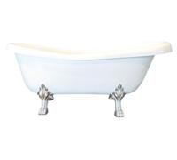 ONDÉE - Baignoire RETRO 1900 - baignoire îlot à pattes de lion - style victorien - 170x75cm - Acryl - renforcé ép - 12mm blanc - Contenance 110L - Vidage fourni - Avec trop plein - Sans robinetterie