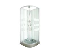 ONDÉE Cabine de douche hydromassage AMELIA Profils en Vidange de 90mm gris