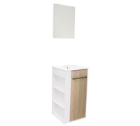 ONDÉE Meuble à Poser Collection Nova mélaminé Blanc Ouverture Caisson Porte