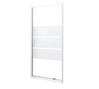 ONDÉE Porte pivotante MISSI 90x185cm Profilé aluminium blanc (-25/+5mm) 4mm
