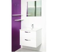 ONDEE ZEN 2 Façades de tiroir MIXY - pour meuble de salle de bain - 80cm - Blanc - Laqué