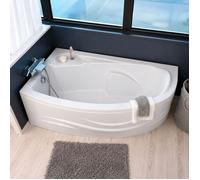 ONDEE ZEN Baignoire FANY - Baignoire d'angle 160x90cmG - ABS et Acryl renforcé 3mm - Blanc