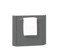 ONDEE ZEN Lave-mains d'angle NINO - 53cm - Gris - Laqué - Livré en kit