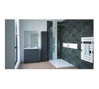 ONDEE ZEN Meuble de salle de bain à poser PALERMO - 80cm - Gris anthracite - laqué