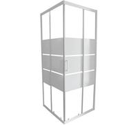 ONDEE ZEN Porte de douche MISSI - Accès d'angle - Finition Blanc - 80x185cm
