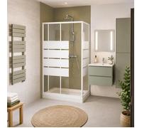 ONDEE ZEN Receveur de douche CERA 2 - 90 x 70 cm - Céramique - Blanc