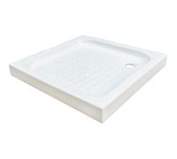 ONDEE ZEN Receveur de douche CERA - Picots Antidérapants - 80x80x9cm - Grès - Blanc