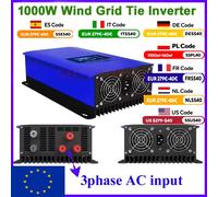 Onduleur de liaison au réseau pour énergie éolienne 1000W, avec contrôleur de charge de décharge/limiteur interne pour générateur d'éolienne 24v 48v 60v AC DC Only inverter