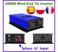 Onduleur de puissance de lien de grille éolienne d'entrée ca triphasée de 2000W 2KW pour le générateur d'éolienne de sortie de ca 48v triphasée 1500w 2000w with Limiter WIFI