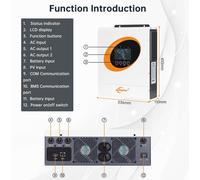 Onduleur hybride 48V 6,5 kW avec Wi-Fi - Onduleur à onde sinusoïdale pure, puissance de 6500W