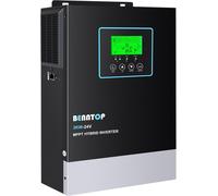 Onduleur hybride solaire 3000W, 24V vers 230V, avec onde sinusoïdale pure, équipé d'un régulateur de charge MPPT 80A et de connectivité Wi-Fi
