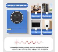 Onduleur hybride solaire - ANJ-5KW-48V-WiFi - 5 kW - Batterie 48 V - Sortie 230 V - Onduleur sinusoïdal pur - MPPT 120 A, 60–500 V - WiFi intégré