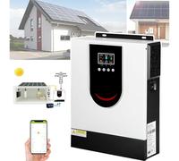 Onduleur Solaire Hybride 1,0-10,2KW, 12V 24V 48V Onde Sinusoïdale Pure Hors Réseau, Chargeur LCD, Contrôleur de Charge Solaire 40/80/120/160A, DC24V-3,2KW