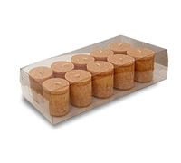 One Goodlife - Lot de 10 bougies parfumées en stéarine - Couleur marron - Bougies aromatiques pour Noël ou pour l'aromathérapie - Idée cadeau (Spéculoos)