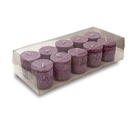 One Goodlife - Lot de 10 bougies parfumées en stéarine - Couleur : violet - Bougies aromatiques pour Noël ou pour l'aromathérapie - Idée cadeau (pamplemousse)