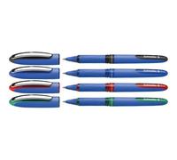 One Hybrid C (Liquid Ink Rollerball Pens) Pack Of 4, Black/Red/Blue/Green