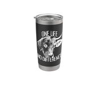 One Life No Difference amant végétarien végétalien vegan Gobelet isotherme en acier inoxydable double paroi