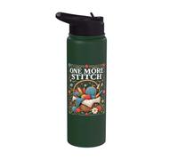 One More Stitch Broderie Au Point De Croix Stainless Steel Insulated Water Bottle