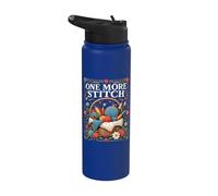 One More Stitch Broderie Au Point De Croix Stainless Steel Insulated Water Bottle