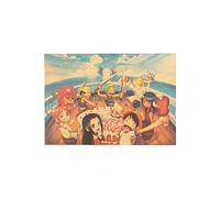 One Piece Birthday Party Stickers Poster autocollant mural décoratif japonais Anime - 51,5 x 36 cm (Style 19)