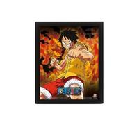 Pyramid International Cadre lenticulaire 3D One Piece - Brothers Burning Rage - Vrai effet de mouvement et de profondeur - Décoration premium sous Licence Officielle - 25,5 x 20,5 cm