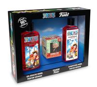 One Piece Coffret Grenade - 1 Gel Douche + 1 Shampooing avec Figurine Funko Pop Exclusive - Set de Douche Tonifiant 96% d'Origine Naturelle - Soin Corps & Cheveux Énergisant Tous Types de Peaux