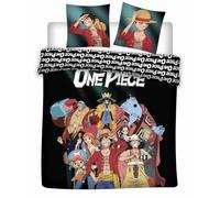 One Piece Housse de Couette 240x220 + 2 Taies 65x65 Équipage Chapeau Paille