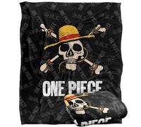 One Piece Jolly Roger Logo Silky Touch Super Soft Throw Blanket 152 x 127 cm, White