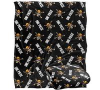 One Piece Jolly Roger Pattern Plaid Ultra Doux au Toucher Soyeux - 152 x 127 cm