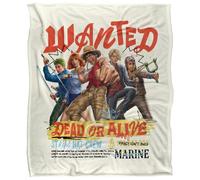 One Piece Straw Hat Crew Wanted Dead Or Alive Plaid Ultra Doux au Toucher Soyeux 152 X 127 Cm