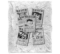 One Piece Wanted Posters Plaid Ultra Doux au Toucher Soyeux 152 X 127 Cm