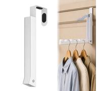 ONEJI Étendoir À Linge Magnétique Pour Porte, Crochet Porte-Manteau En Métal, Portant Vêtement Pliable Pour Buanderie, Salle De Bain Et Placard, Organiseur De Cintres De Voyage, Blanc