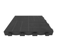 ONEK Dalle clipsable composite mixtile, anthracite - L. 41.5 x L. 41.5 cm x Ep. 45 mm