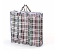 Onestopbuys Sacs à linge réutilisables Grand XL Jumbo avec fermeture éclair - Rangement solide - Noir - 70 x 70 x 18 cm