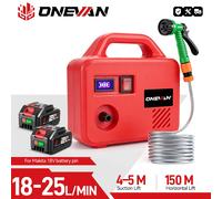 ONEVAN 260W pompe à eau électrique 150M Machine d'arrosage sans fil outils d'arrosage de jardin rechargeables pour Makita 18V batterie broche 2 Battery EU Plug