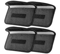 ONEVER Lot de 4 Pochettes de Protection GPS et RFID | Étui Faraday, Pour Téléphone Portable e Voiture, Porte-clés, Protection des Données et de la Personnalité