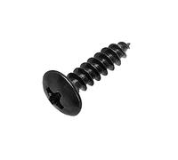 Oneyijun 20 pièces M4 x 14mm Vis à bois autotaraudeuses Acier Carbone Tête à bride ronde champignon Attaches Vis de perçage Noir