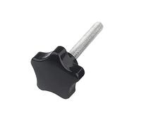 Oneyijun 4 pièces M6 x 25mm Star Vis moletée de la poignée du bouton de serrage Diamètre de la tête 38 mm Boutons Écrou Vis Remplacement du fil Poignée de machine Vis à métaux