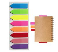 Onglets de page de carnet - 8 drapeaux adhésifs de couleur, étiquettes de marque-page | Ensemble d'autocollants fluorescents pour onglets d'index, système de séparation adhésif durable avec