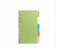 Onglets d'index pour A5 6 trous couverture anneau rond vue classeur dossier de fichiers feuilles mobiles protecteurs de couverture de reliure Divider Horizontal Colored Paper, A6/17cm*10cm/6 Inch
