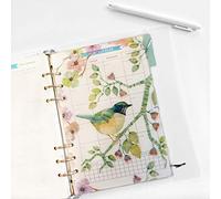 Onglets d'index pour A5 / A6 6 trous couverture anneau rond vue classeur dossier de fichiers feuilles mobiles protecteurs de couverture de reliure (Divider Brid, A5/21cm*15cm/8.5 Inch)