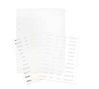 Onglets d'index pour A5 / A6 6 trous couverture anneau rond vue classeur dossier de fichiers feuilles mobiles protecteurs de couverture de reliure (12 PP Transparent, A5/21cm*15cm/8.5 Inch)