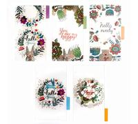 Onglets d'index pour A5 / A6 6 trous couverture anneau rond vue classeur dossier de fichiers feuilles mobiles protecteurs de couverture de reliure (Divider Animal, A6/17cm*10cm/6 Inch)
