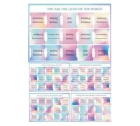 Onglets Pour Guide D'Annotation En Autocollants Grands Caractères | 5 Feuilles D'Onglets Laminés Pour Pour Adultes, , Débutants, Carnet, Journaling, Culte, Dévotion, École, Couleur arc-en-