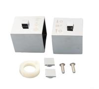 Oniissy 1 paire de poignées de contrôle thermostatiques carrées chromées pour salle de bain, douche, réglage de la température, construction en ABS pour mitigeur de baignoire