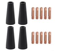 Oniissy Flux Core Kit d'embouts de buse sans gaz avec embouts de 0,8 mm et 1,0 mm pour chalumeaux de soudage MIG, compatible avec les modèles 14AK et 15AK