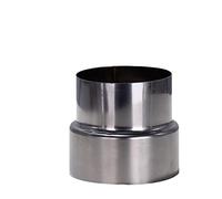 Oniissy Réducteur de tuyau de poêle Ø80mm/Ø60mm, tuyau de cheminée en acier inoxydable avec revêtement résistant à la chaleur, adaptateur de cheminée, tuyau de réduction de connexion de cheminée
