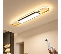 Oninio Plafonnier LED 110cm Dimmable avec Télécommande 48W Luminaire Plafond Moderne Oval Lampe Plat Linéaire avec Fonction Mémoire pour Cuisine, Salle à Manger, Couloir